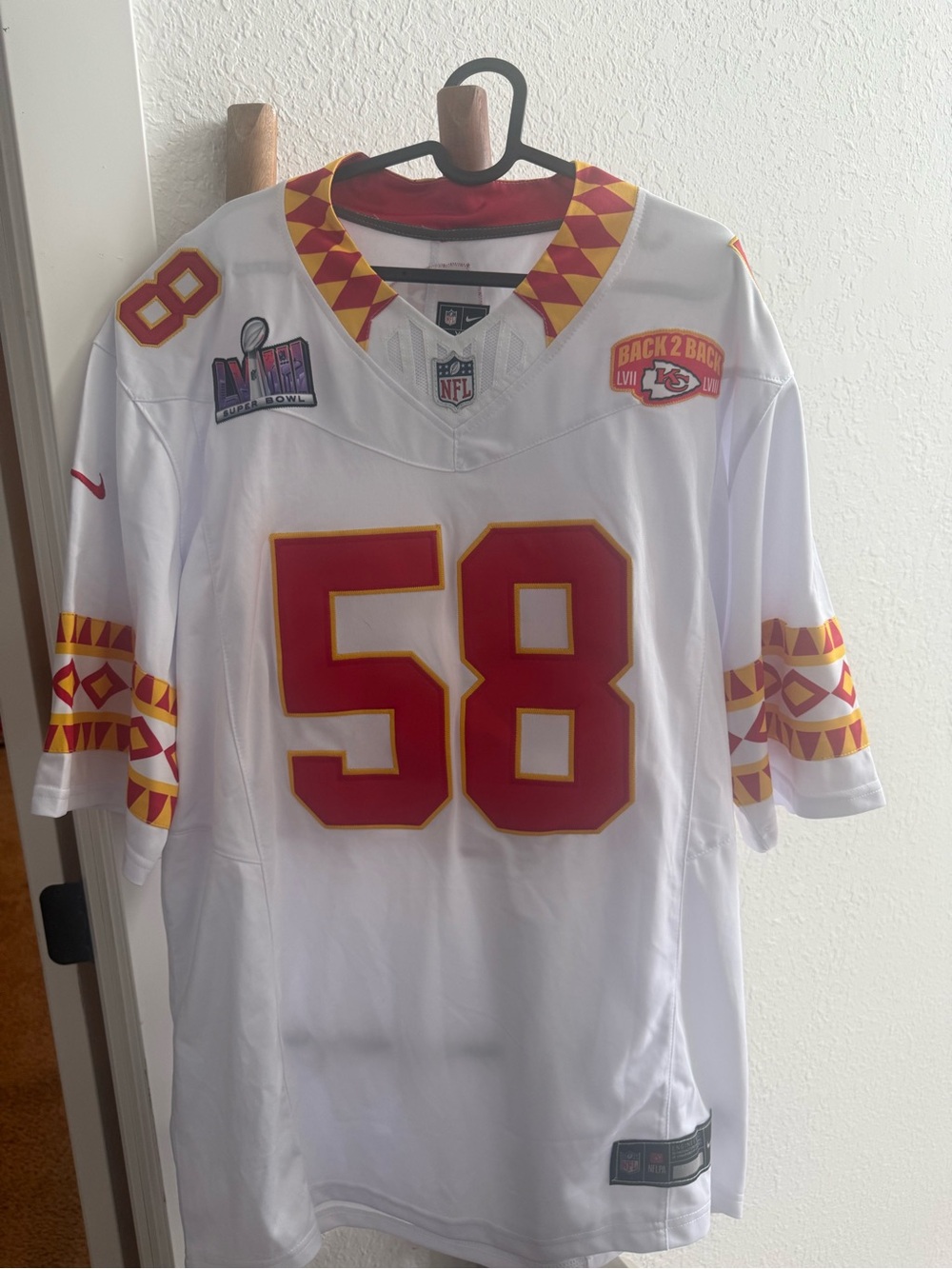 Kansas City Chiefs White #58 Derrick Thomas Football Jersey